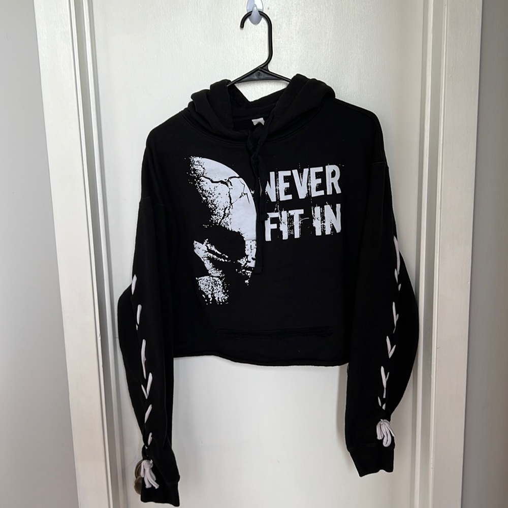 Punk rock goth never fit in sweatshirt